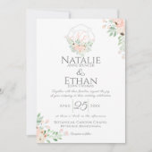 ファイアファイターフローラモノグラム赤面 招待状 (正面)