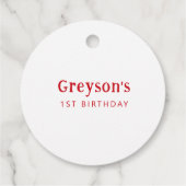 ファイアファイターボーイ誕生日メッセージカード フェイバータグ (裏面)