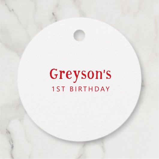 ファイアファイターボーイ誕生日メッセージカード フェイバータグ (裏面)