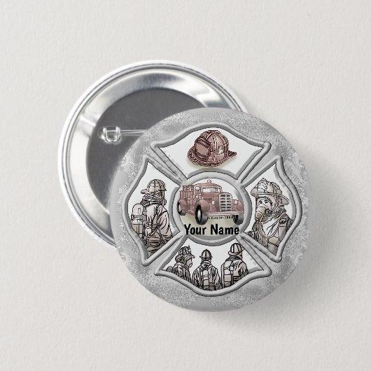 ファイアファイターマルチーズクロス 缶バッジ (正面&裏面)