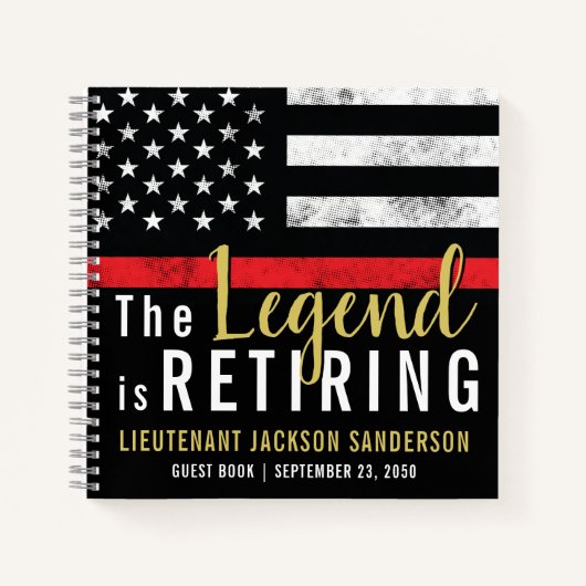 ファイアファイターリタイアメントパーティーファイアマンゲスト ノートブック (正面)