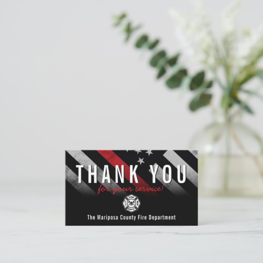 ファイアファイターレッドラインフラッグレスポンダーありがとう 名刺 (スタンド正面)