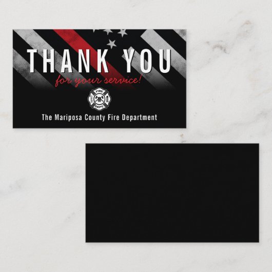 ファイアファイターレッドラインフラッグレスポンダーありがとう 名刺 (正面/裏面)