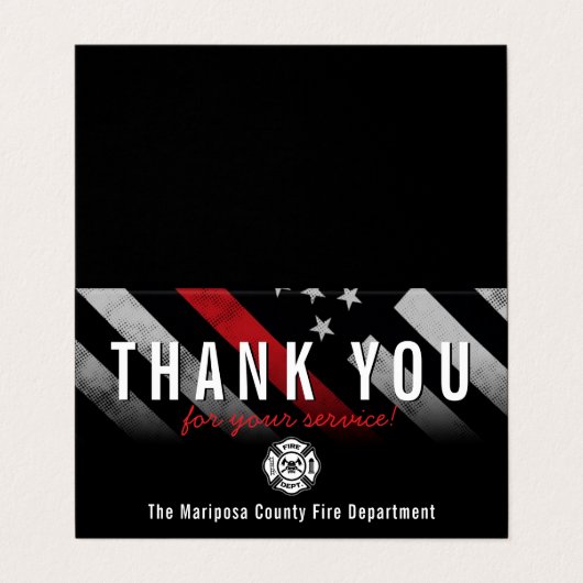 ファイアファイターレッドラインフラッグレスポンダーありがとう 名刺 (外部フラット)