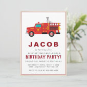 ファイアファイター子供の誕生日招待状 招待状 (スタンド正面)