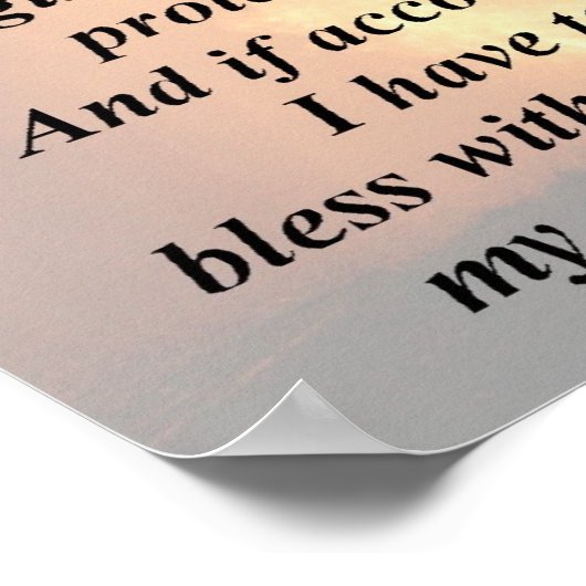 ファイアファイター祈りの言葉 ポスター (角)