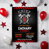 ファイアファイター誕生日招待状 招待状