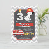 ファイアファイター誕生日招待状 招待状 (スタンド正面)