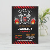 ファイアファイター誕生日招待状 招待状 (スタンド正面)