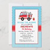 ファイアファイター誕生日招待状 招待状 (正面)