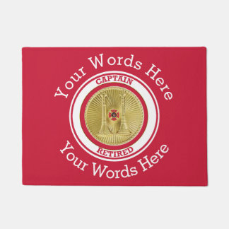 ファイアファイター退職したキャプテンカスタムドアマット ドアマット