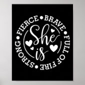 ファイアフェミニストのフェミニズムに満ちた強い激しい勇敢である ポスター (正面)