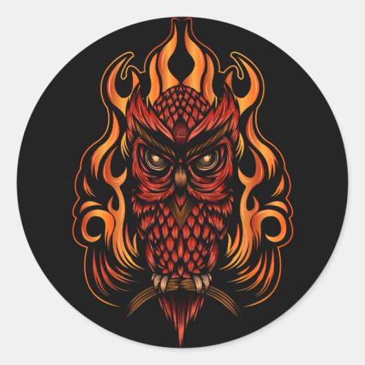 ファイアフクロウ ラウンドシール (正面)