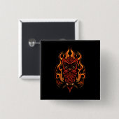 ファイアフクロウ 缶バッジ (正面&裏面)