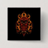 ファイアフクロウ 缶バッジ (正面)