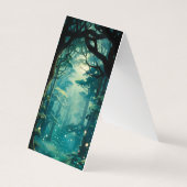 ファイアフライ川の森林折り畳みブックマーカー 名刺 (裏面)