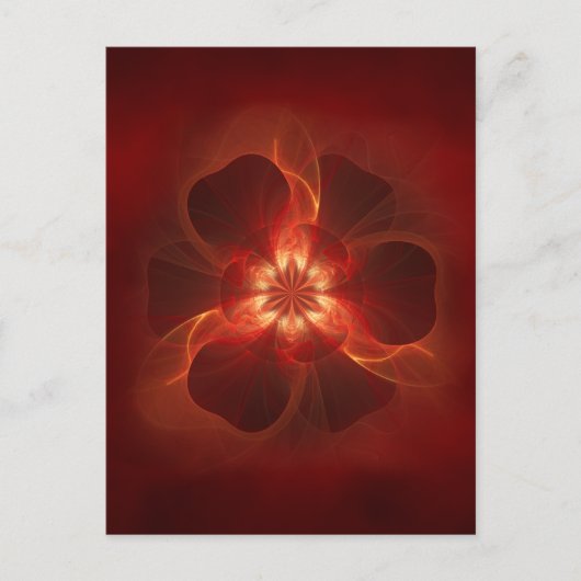 ファイアフラワーフラクタルアート ポストカード (正面)