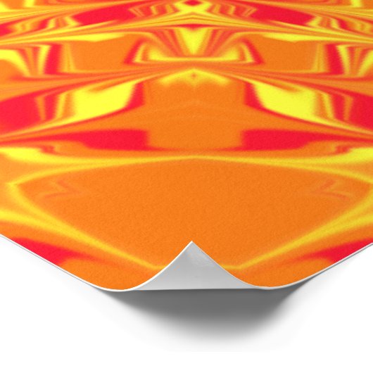 ファイアフラワー万華鏡のように千変万化するパターン ポスター (角)