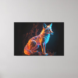 ファイアフロストキツネ キャンバスプリント