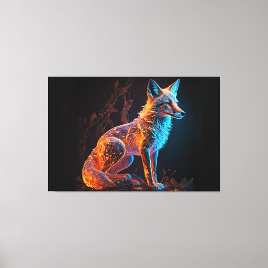 ファイアフロストキツネ キャンバスプリント (正面)