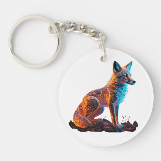 ファイアフロストキツネ キーホルダー (正面)