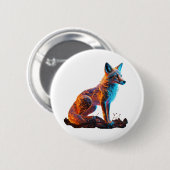 ファイアフロストキツネ 缶バッジ (正面&裏面)
