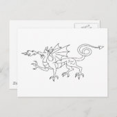 ファイアブリージングドラゴンイラストレーション ポストカード (正面/裏面)
