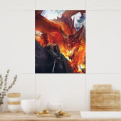 ファイアブリージングドラゴンファンタジーポスター ポスター (キッチン)