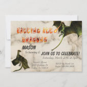 ファイアブリージングドラゴンヘビ誕生日パーティー 招待状 (正面)