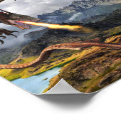 ファイアブリージングドラゴンレッドワイバーンポスター ポスター (角)