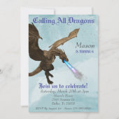 ファイアブリージングドラゴンワイバーンバースデーパーティー 招待状 (正面)