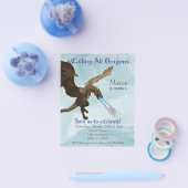 ファイアブリージングドラゴンワイバーン誕生日バジェット チラシ (シングル)