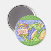 ファイアブリージングドラゴン照明誕生日キャンドル マグネット (正面/裏面)