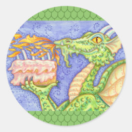 ファイアブリージングドラゴン照明誕生日キャンドル ラウンドシール