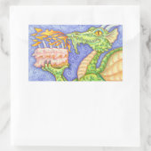 ファイアブリージングドラゴン照明誕生日キャンドル 長方形シール (バッグ)