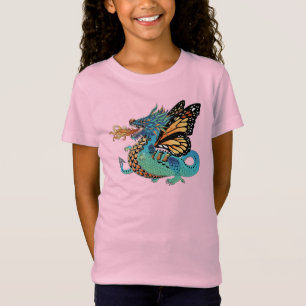 ファイアブリージング(昆虫)オオカバマダラ、モナークバタフライドラゴン Tシャツ