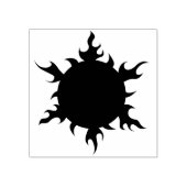 ファイアボールのサンシルエットアートスタンプ ラバースタンプ (インプリント)