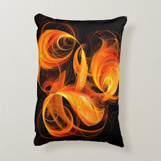 ファイアボール抽象芸術アートアクセントピロー アクセントクッション (裏面(縦))