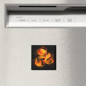 ファイアボール抽象芸術アートスクエアマグネット マグネット (インサイチュ (食洗機))