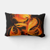 ファイアボール抽象芸術アートランバーピロー ランバークッション (裏面)