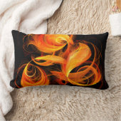 ファイアボール抽象芸術アートランバーピロー ランバークッション (ブランケット)