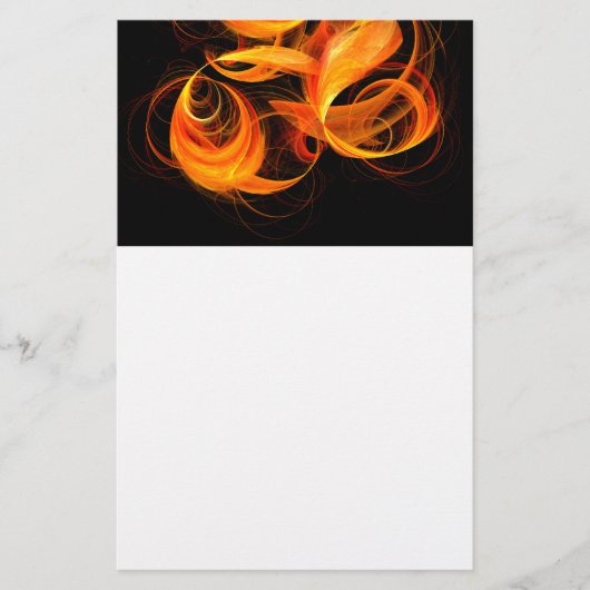 ファイアボール抽象芸術アート文房具 便箋 (正面)