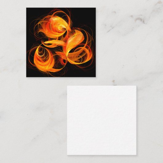 ファイアボール抽象芸術アート エンクロージャーカード (正面/裏面)