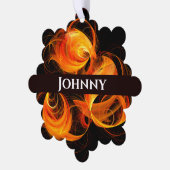 ファイアボール抽象芸術アート オーナメントカード (左)