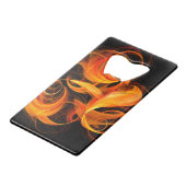 ファイアボール抽象芸術アート クレジットカード栓抜き (正面アングル)