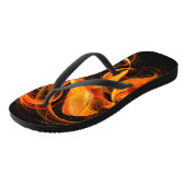 ファイアボール抽象芸術アート ビーチサンダル (アングル)
