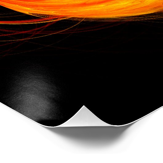 ファイアボール抽象芸術アート ポスター (コーナー)