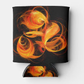 ファイアボール抽象芸術アート 缶クーラー (正面)