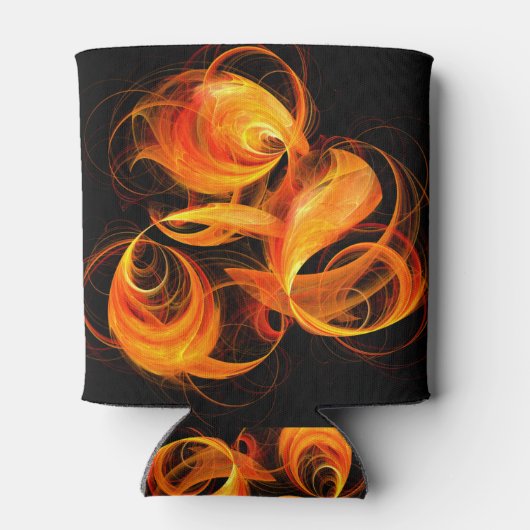 ファイアボール抽象芸術アート 缶クーラー (裏面)