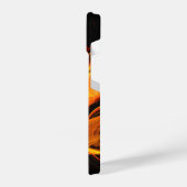 ファイアボール抽象芸術アート iPhoneケース (左側面)